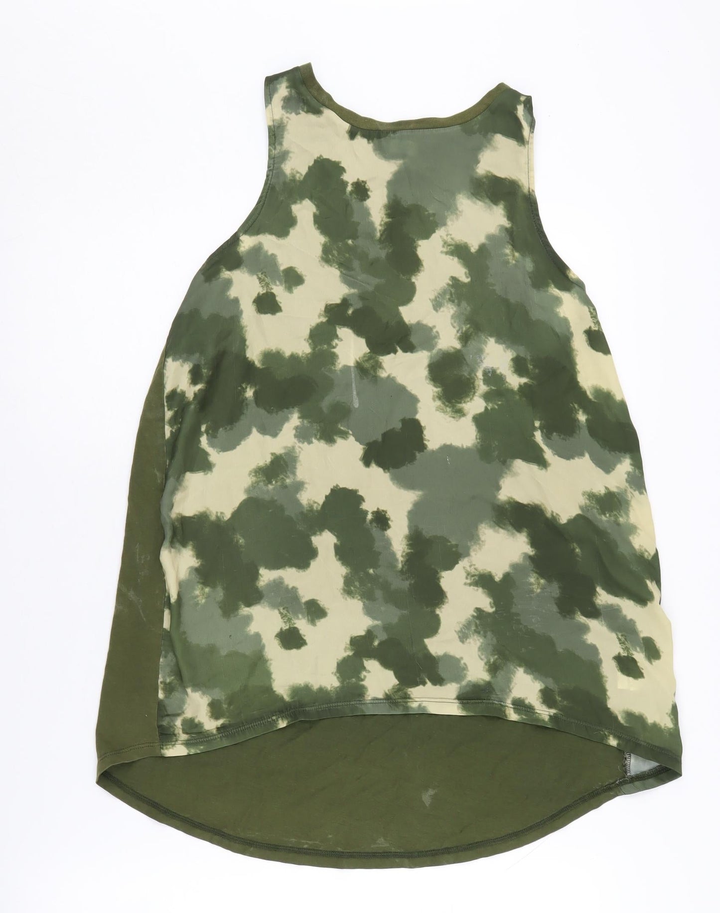 Womens UK Size 10 River Island Green Basic Tank