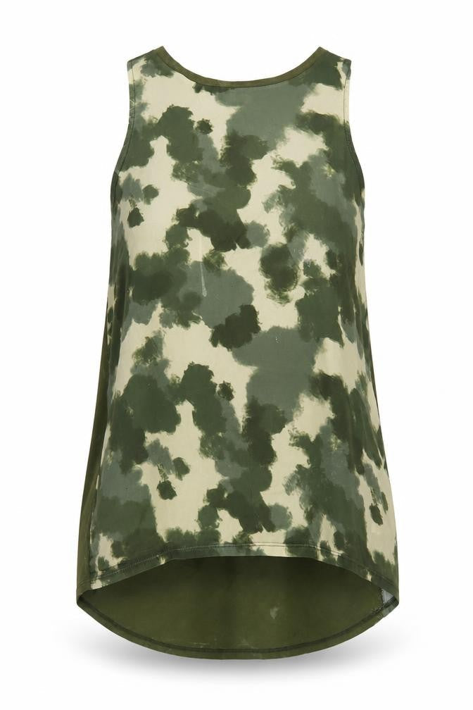 Womens UK Size 10 River Island Green Basic Tank