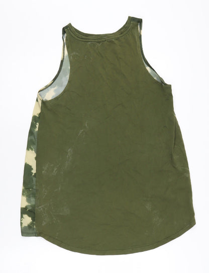 Womens UK Size 10 River Island Green Basic Tank