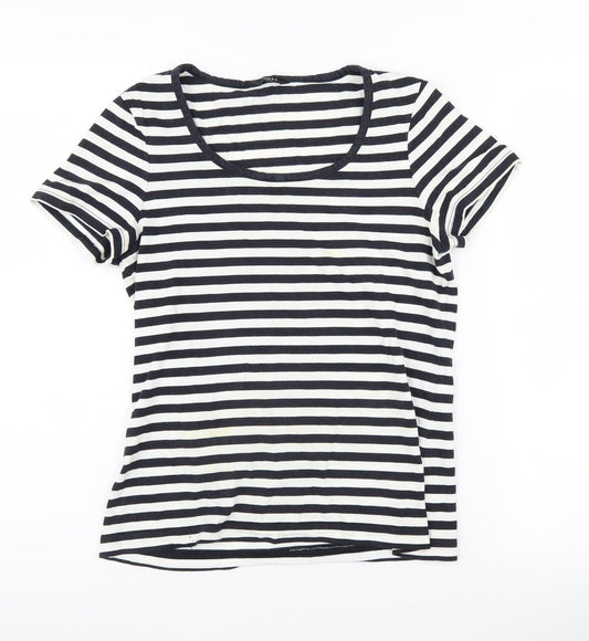 Womens UK Size S Hobbs Black Basic T-Shirt