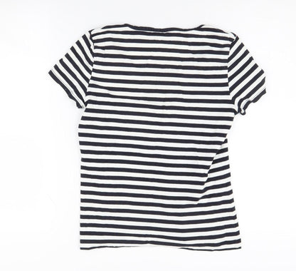 Womens UK Size S Hobbs Black Basic T-Shirt