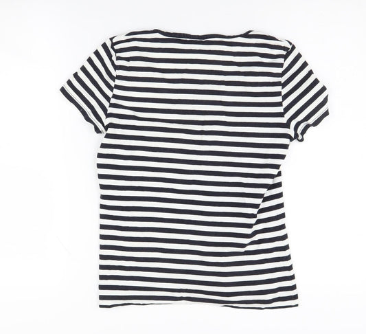 Womens UK Size S Hobbs Black Basic T-Shirt