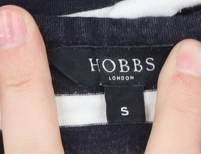 Womens UK Size S Hobbs Black Basic T-Shirt