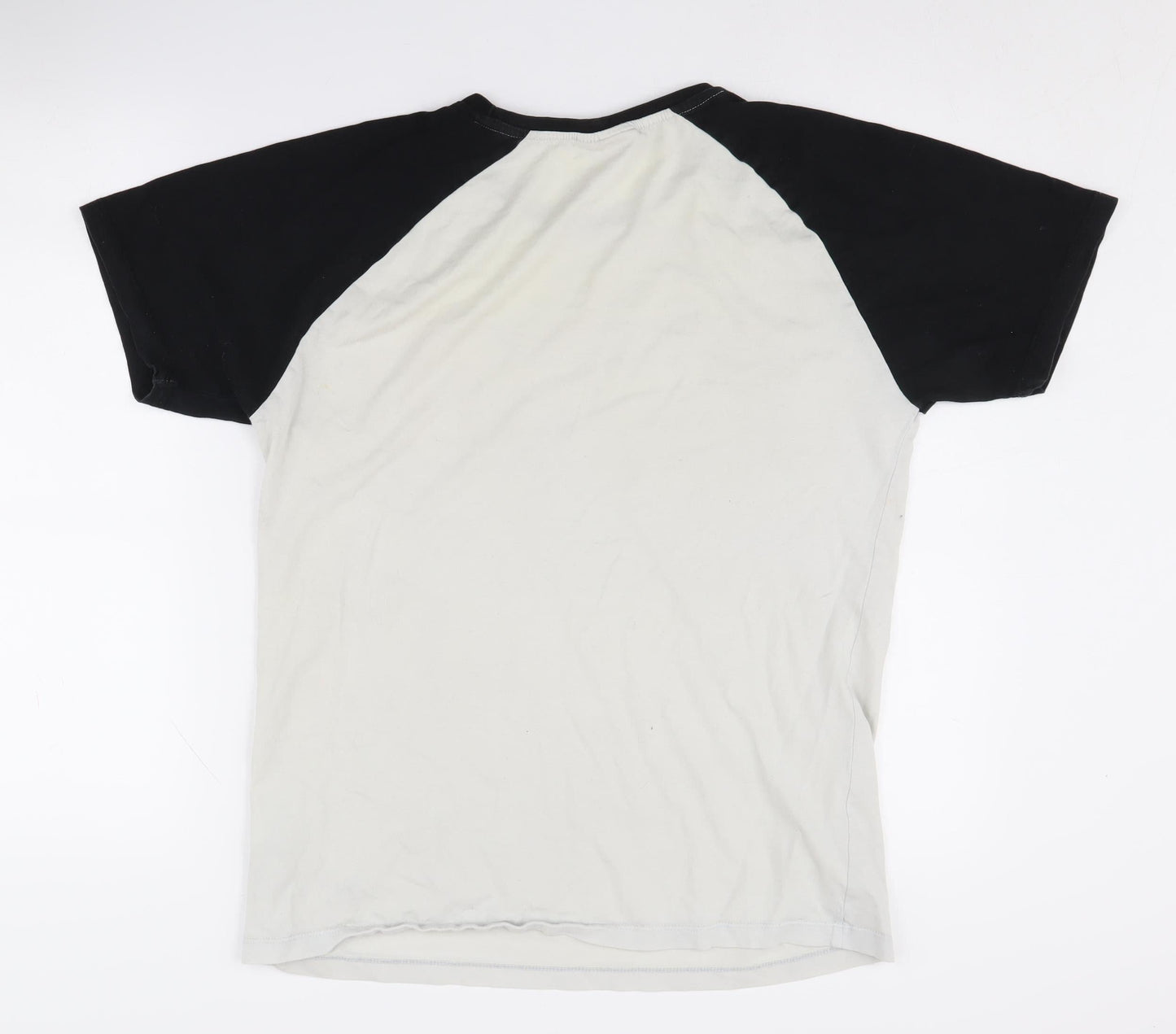 Marvel Men's Black & White T-Shirt - L, Graphic Print