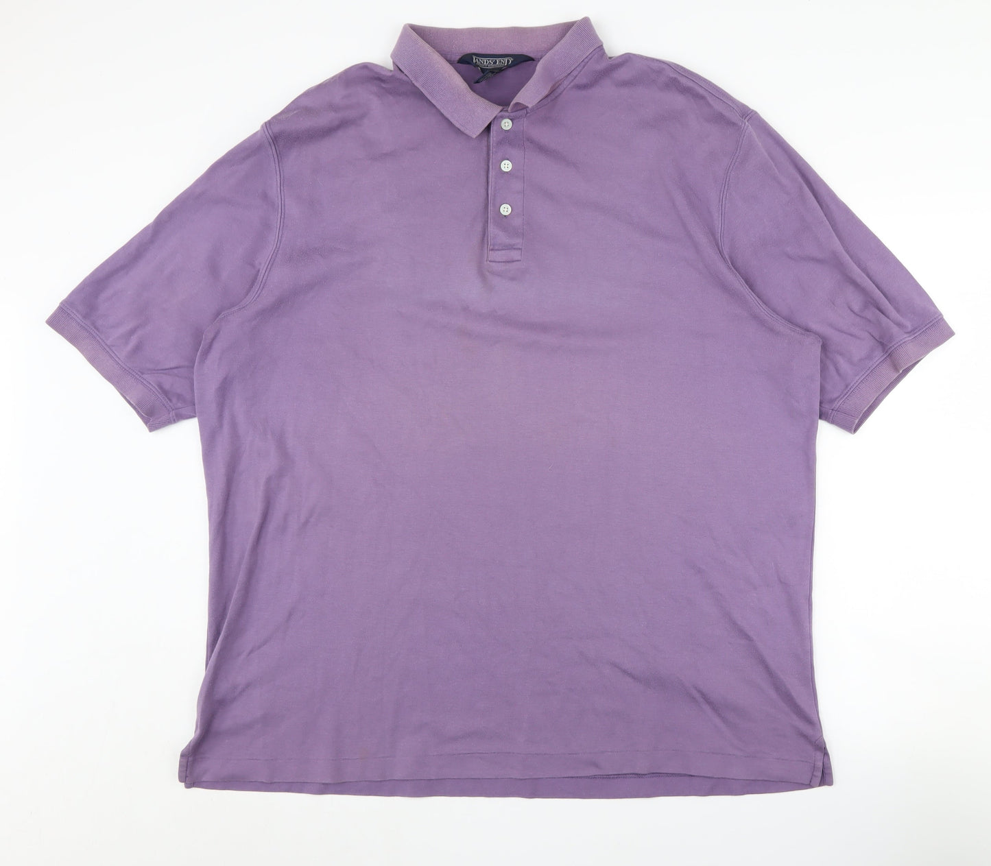 Lands' End Men's XL Purple Polo Shirt - Regular Fit