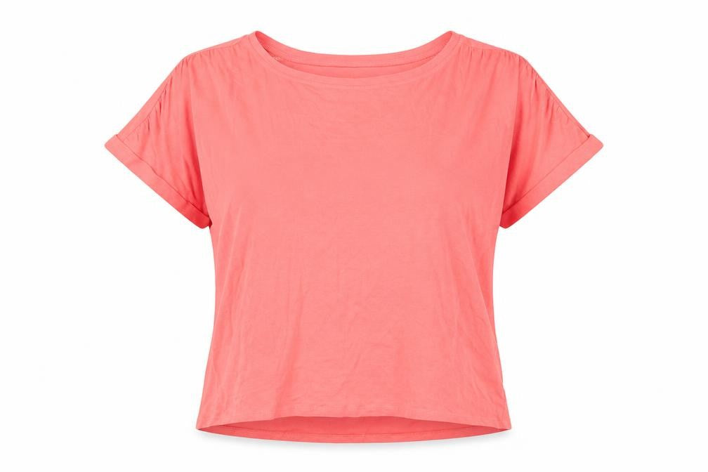 Womens UK Size L Lands' End Pink Basic T-Shirt