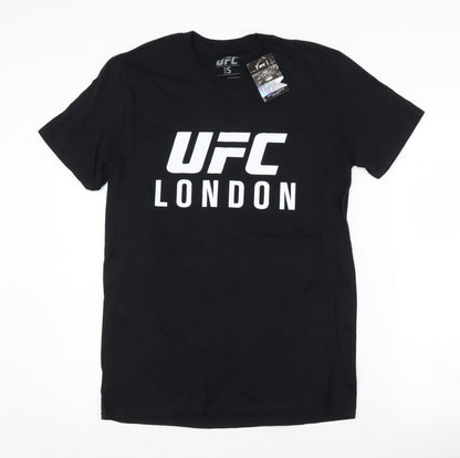 UFC London Men's Black Graphic Sports T-Shirt, S