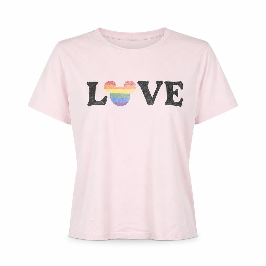 Womens UK Size 16 Disney Pink Basic T-Shirt