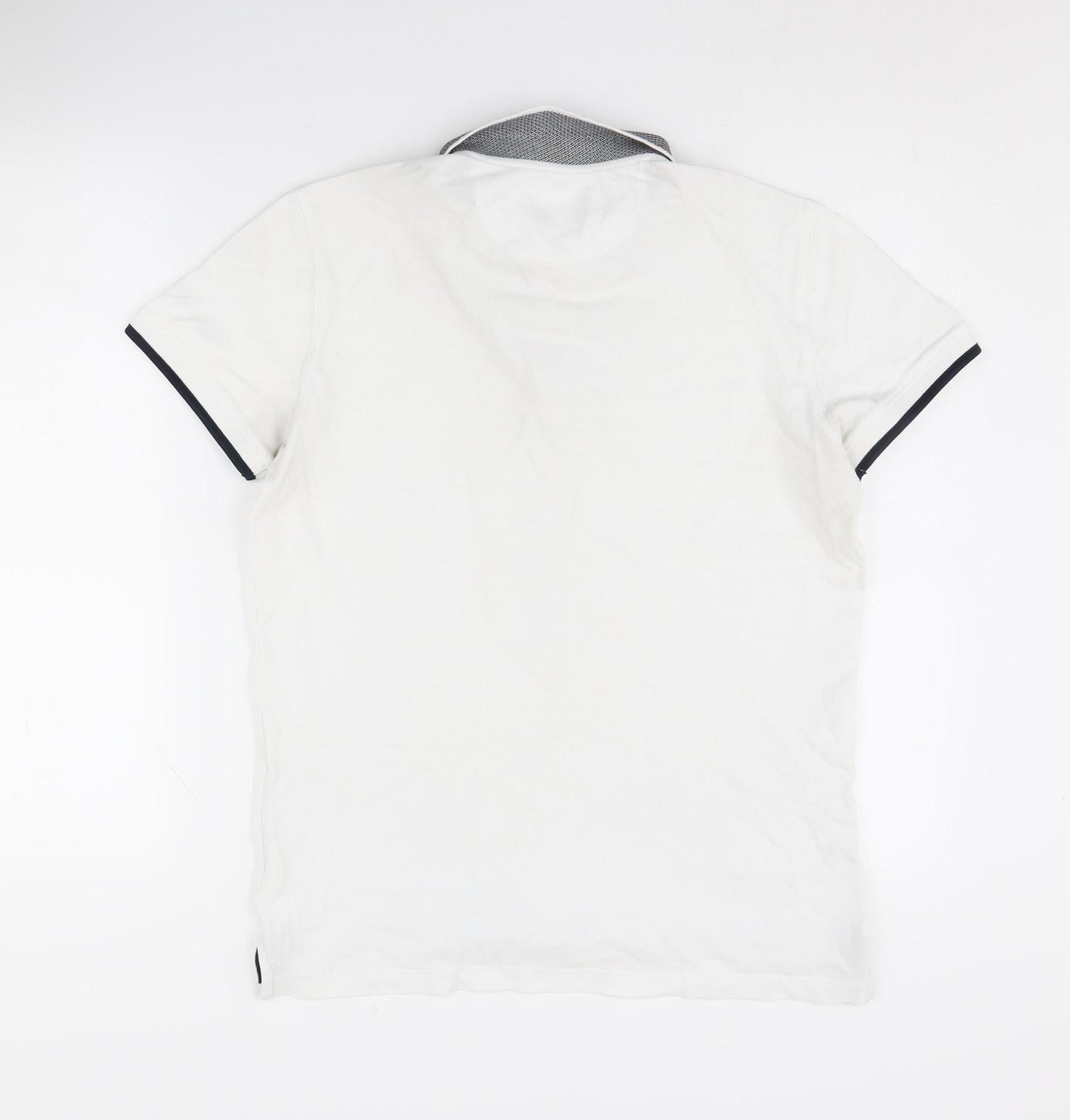 Massimo Dutti Men's White Polo M - Casual and Stylish