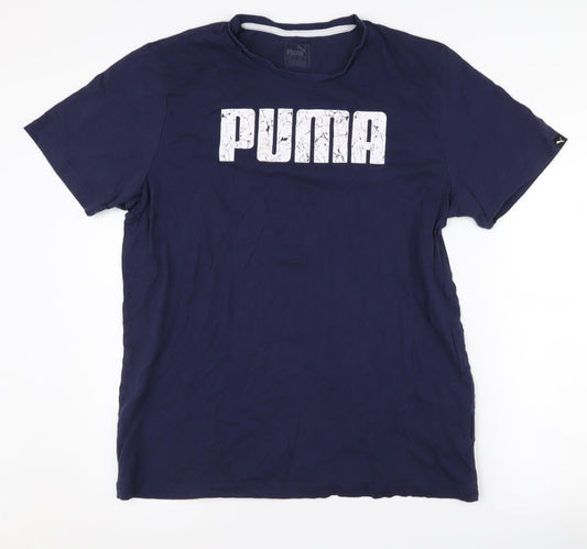 Puma Men's XL Blue Graphic Print T-Shirt