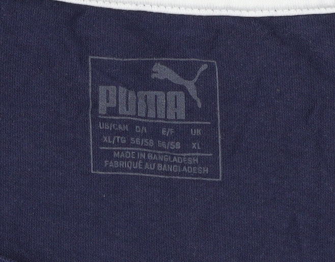 Puma Men's XL Blue Graphic Print T-Shirt