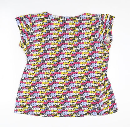 Womens UK Size 14 Mistral Multicoloured Basic T-Shirt