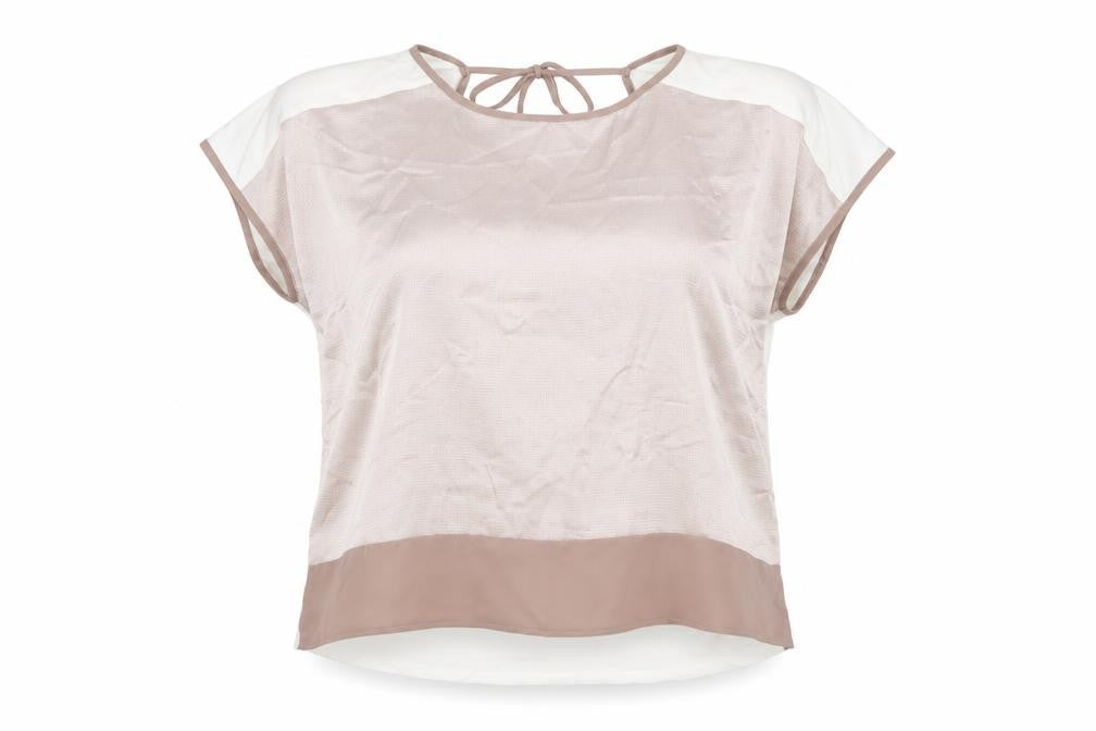 Womens UK Size L Oasis Beige Basic Blouse