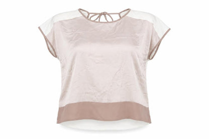 Womens UK Size L Oasis Beige Basic Blouse