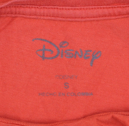 Unisex Adults UK Size S Disney Red Basic T-Shirt