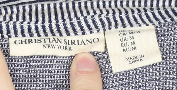 Christian Siriano Women's M Striped Boat Neck Jumper