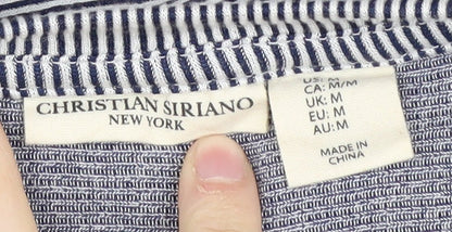 Christian Siriano Women's M Striped Boat Neck Jumper