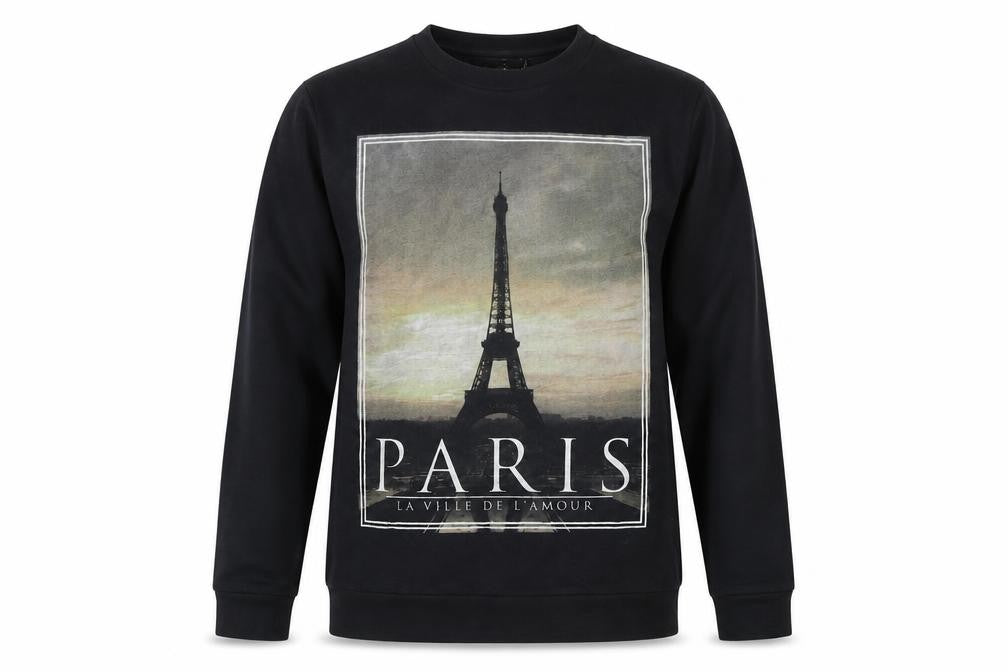 Mens UK Size L Topman Black Pullover Sweatshirt