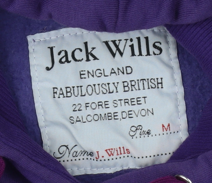 Womens UK Size M Jack Wills Purple Pullover Hoodie