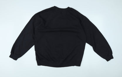 H&M Teens Black Pullover Sweatshirt, Graphic, Size 14