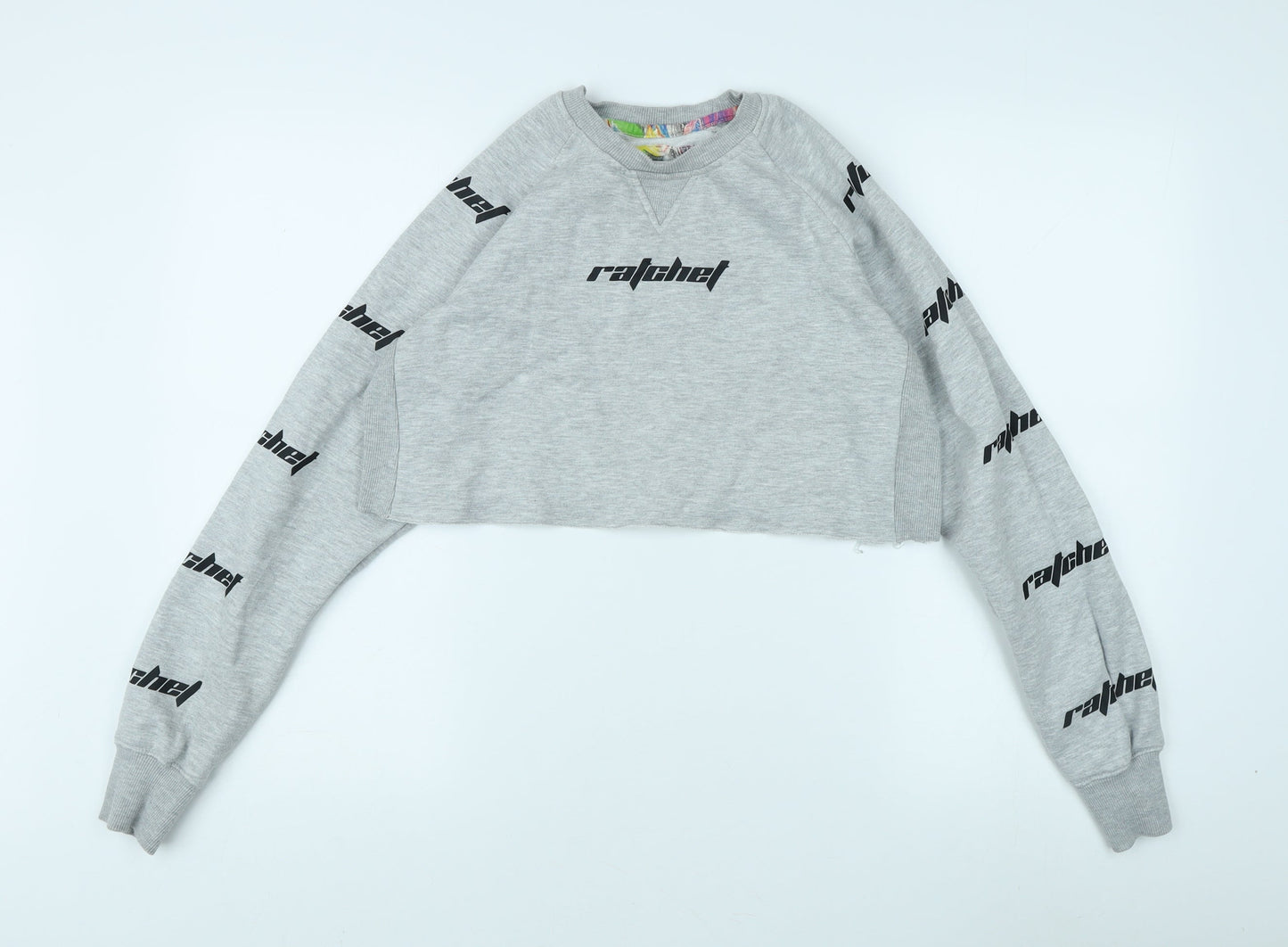 Ratchet Women's Grey Crop Sweatshirt Size S