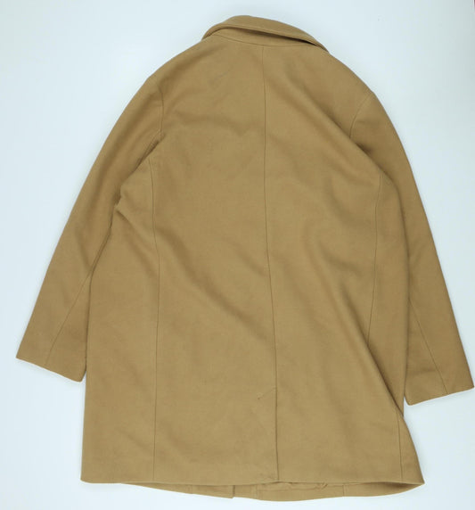 GAP Women's Beige Overcoat XL - Classic Style
