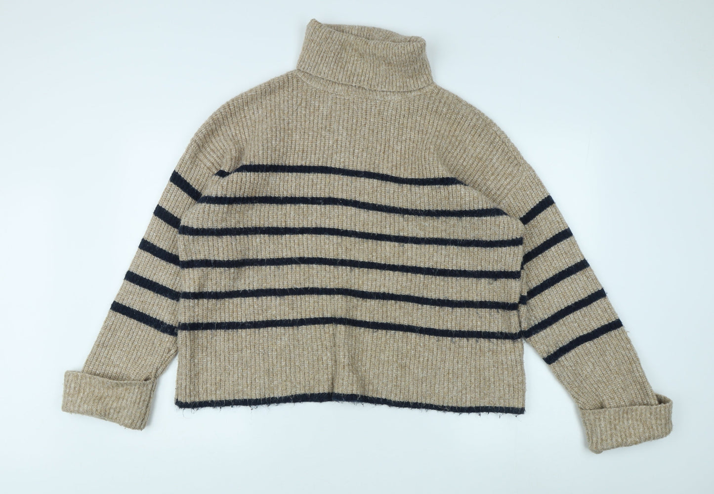 Womens UK Size L Marks and Spencer Beige Pullover Jumper