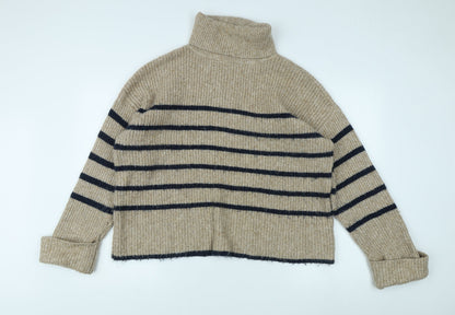 Womens UK Size L Marks and Spencer Beige Pullover Jumper
