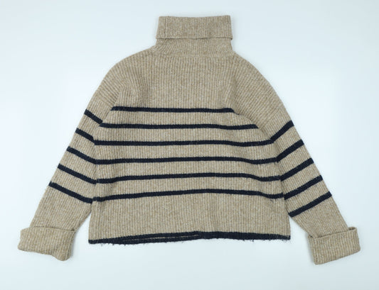 Womens UK Size L Marks and Spencer Beige Pullover Jumper