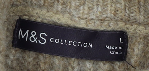 Womens UK Size L Marks and Spencer Beige Pullover Jumper