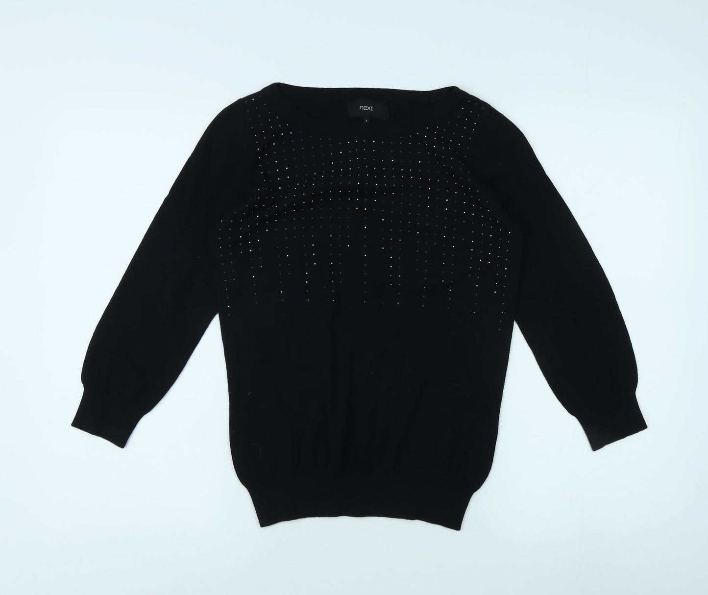 Womens UK Size 8 NEXT Black Pullover Jumper