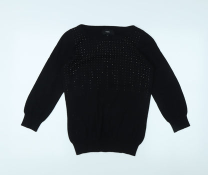 Womens UK Size 8 NEXT Black Pullover Jumper