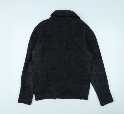 White Stuff Men's Black Medium Cardigan with Pockets