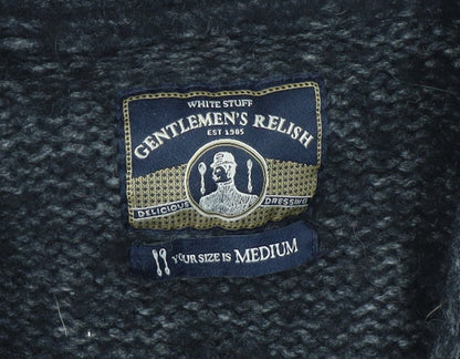 White Stuff Men's Black Medium Cardigan with Pockets