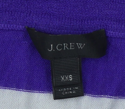 J. Crew Women’s Purple Striped Long Sleeve Top XXS
