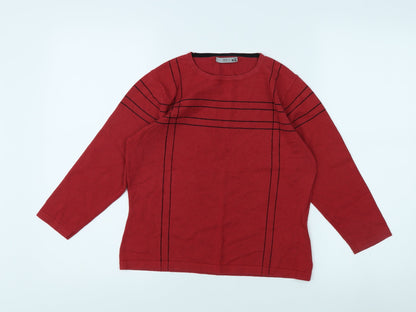 Womens UK Size 14 Marks and Spencer Red Basic Blouse