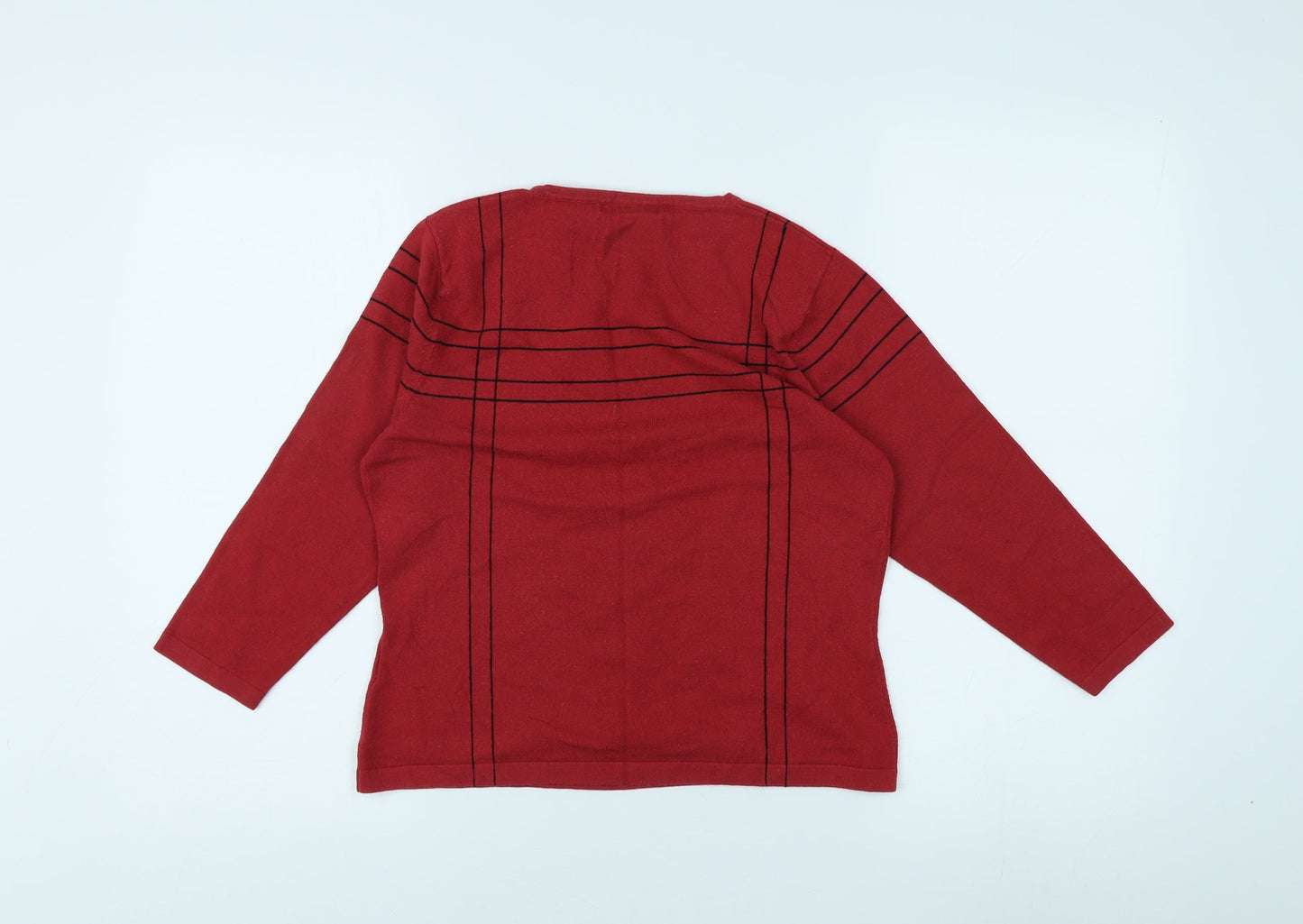 Womens UK Size 14 Marks and Spencer Red Basic Blouse