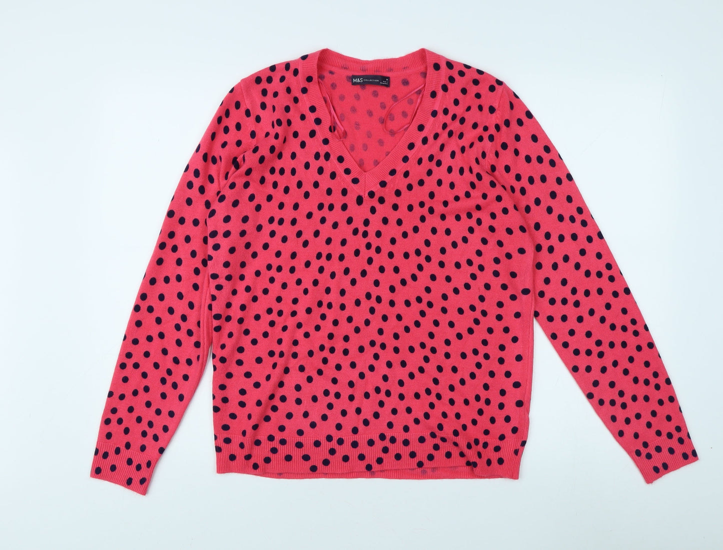 Womens UK Size M Marks and Spencer Pink Pullover Jumper