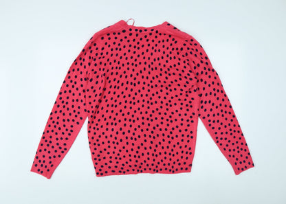Womens UK Size M Marks and Spencer Pink Pullover Jumper