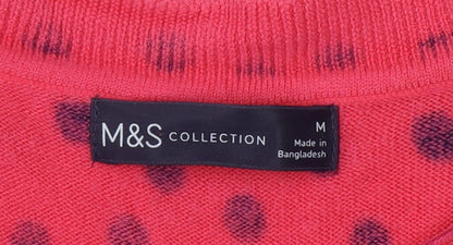 Womens UK Size M Marks and Spencer Pink Pullover Jumper