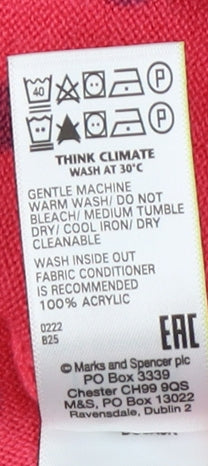 Womens UK Size M Marks and Spencer Pink Pullover Jumper