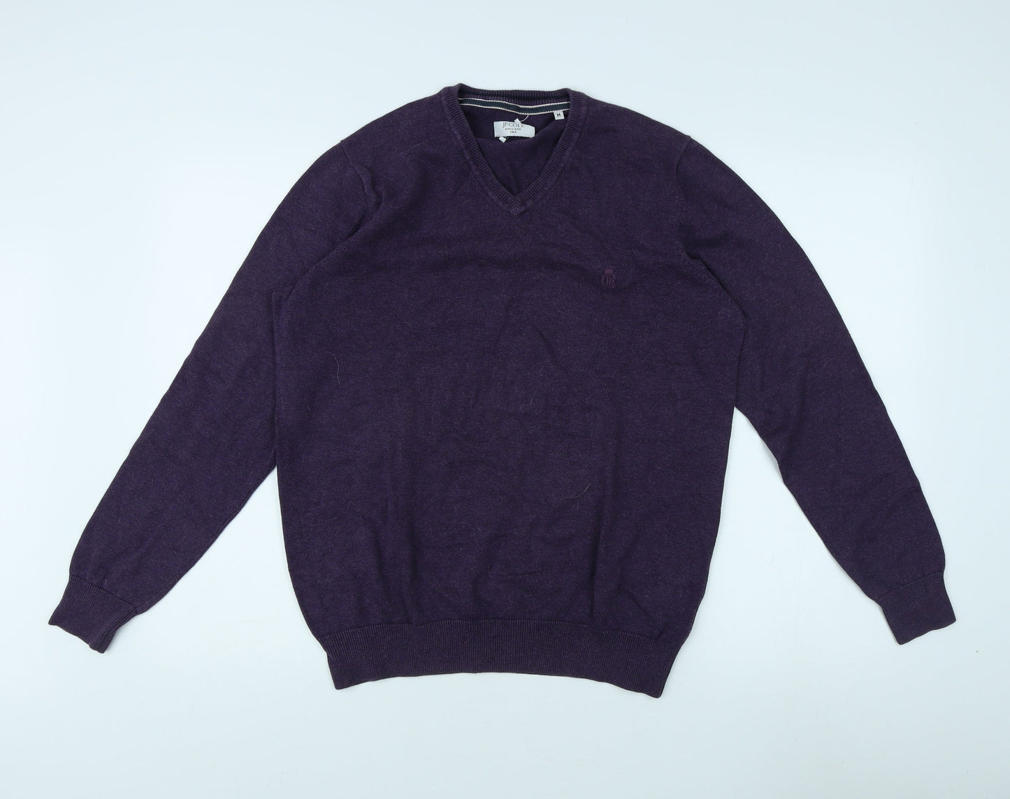 JP Cole Men's Purple V-Neck Pullover Jumper M