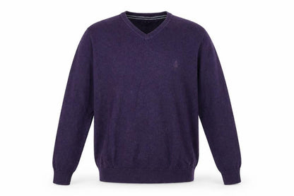 JP Cole Men's Purple V-Neck Pullover Jumper M