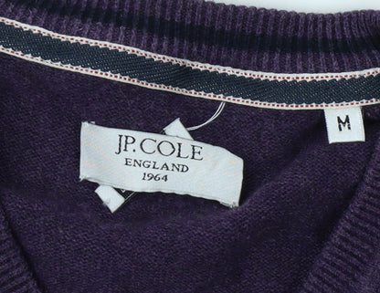 JP Cole Men's Purple V-Neck Pullover Jumper M