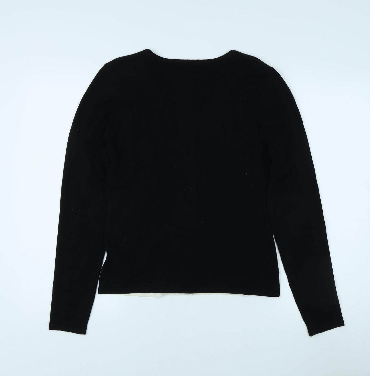 Expresso Women's Black Cardigan M Cotton Cashmere Blend