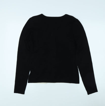 Expresso Women's Black Cardigan M Cotton Cashmere Blend