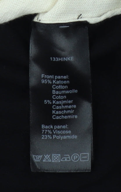 Expresso Women's Black Cardigan M Cotton Cashmere Blend