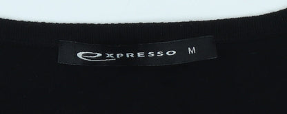 Expresso Women's Black Cardigan M Cotton Cashmere Blend