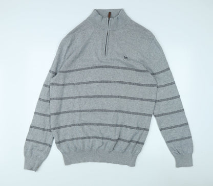 Crew Clothing Men Grey 2XL Full Zip Jumper