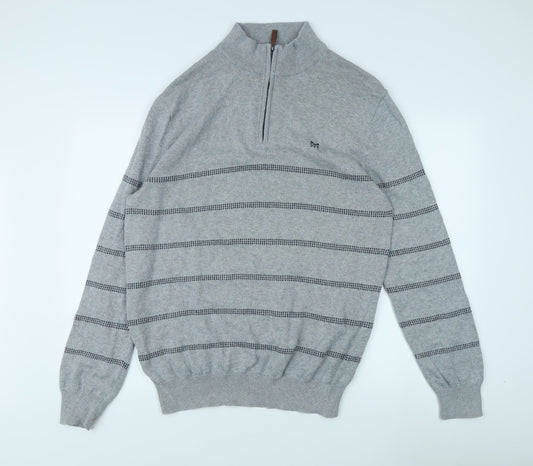 Crew Clothing Men Grey 2XL Full Zip Jumper